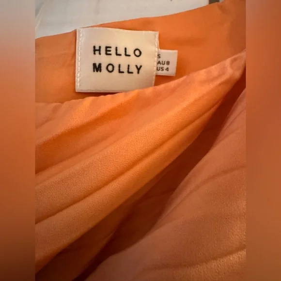 Hello Molly One-Shoulder Peach / Orange Bridesmaid Dress - Picture 6 of 8